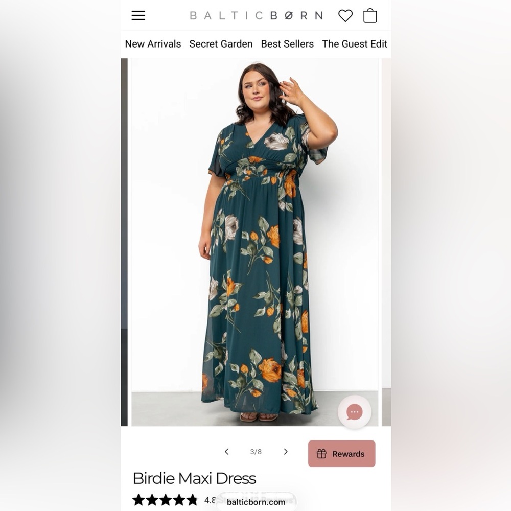 Baltic Born Floral Maxi Dress in Green